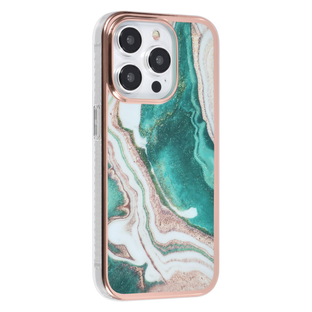 UNIQ Accessory iPhone 15 Pro TPU Back Cover hoesje - Marble Green-Hoesjes-Ilumina Benelux