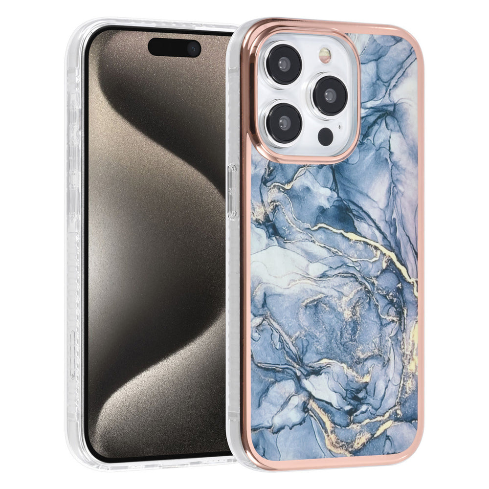 UNIQ Accessory iPhone 15 Pro TPU Back Cover hoesje - Marble Grey-Hoesjes-Ilumina Benelux
