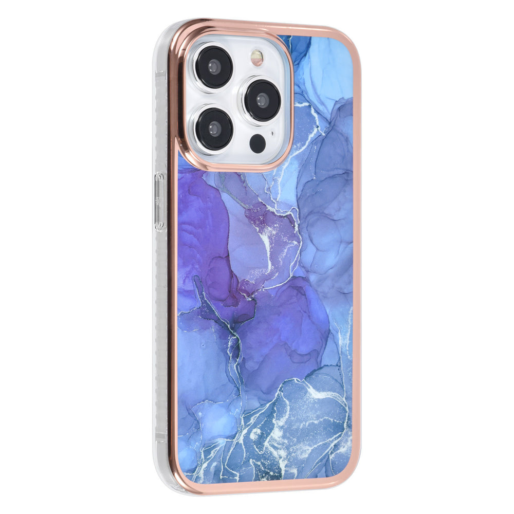 UNIQ Accessory iPhone 15 Pro TPU Back Cover hoesje - Marble Purple-Hoesjes-Ilumina Benelux