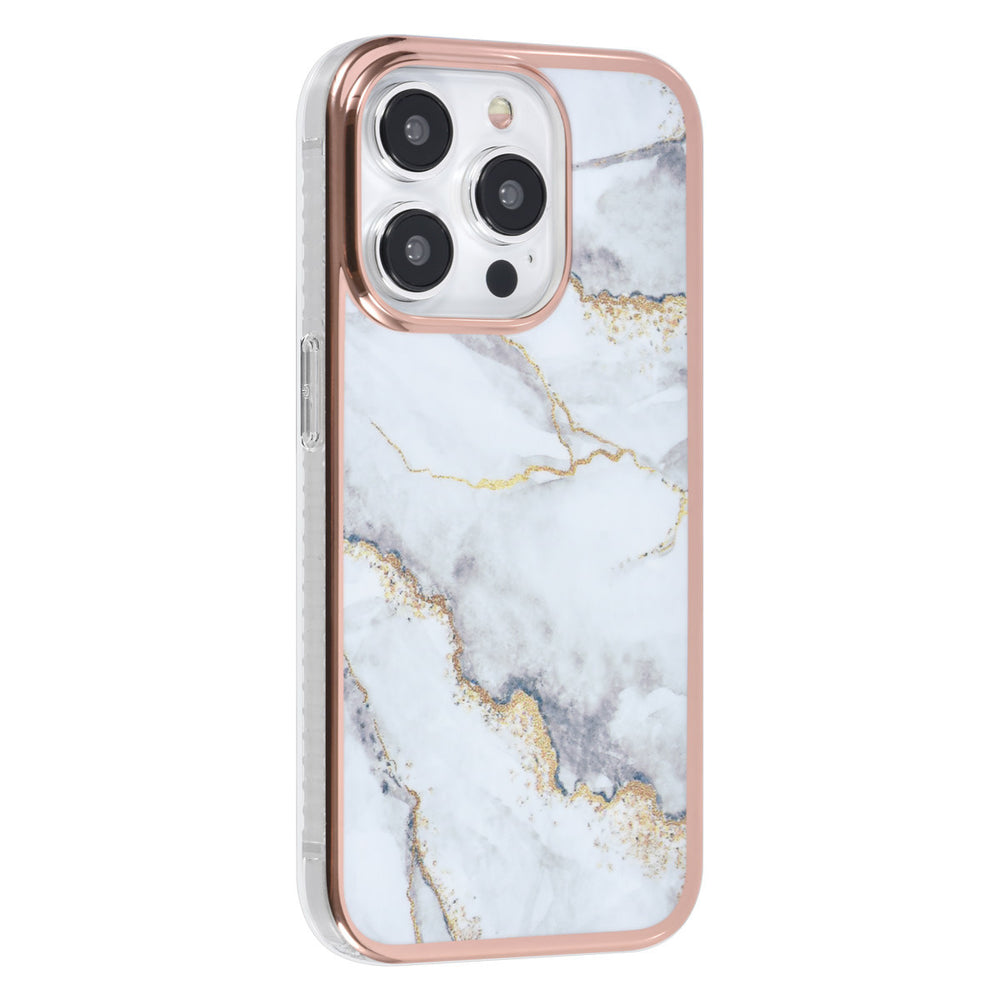 UNIQ Accessory iPhone 15 Pro TPU Back Cover hoesje - Marble White-Hoesjes-Ilumina Benelux