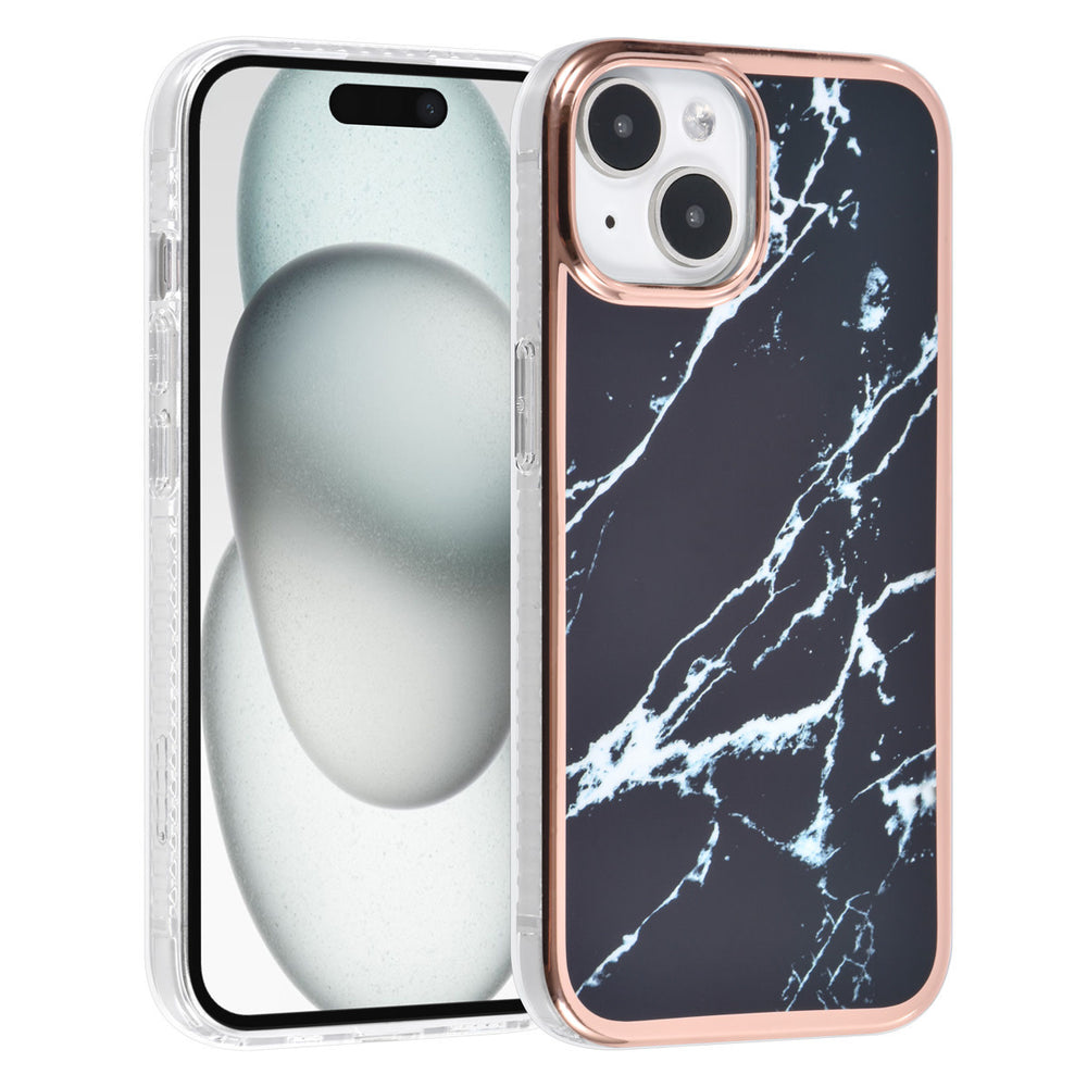 UNIQ Accessory iPhone 15 TPU Back Cover hoesje - Marble Black-Hoesjes-Ilumina Benelux