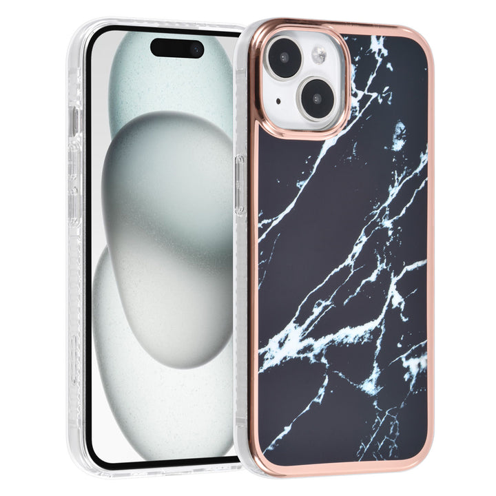 UNIQ Accessory iPhone 15 TPU Back Cover hoesje - Marble Black-Hoesjes-Ilumina Benelux