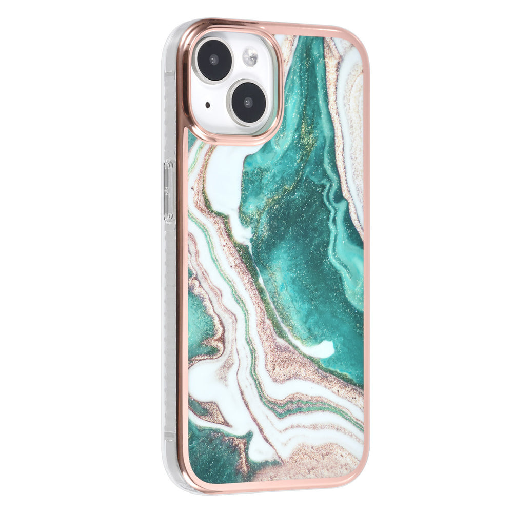 UNIQ Accessory iPhone 15 TPU Back Cover hoesje - Marble Green-Hoesjes-Ilumina Benelux