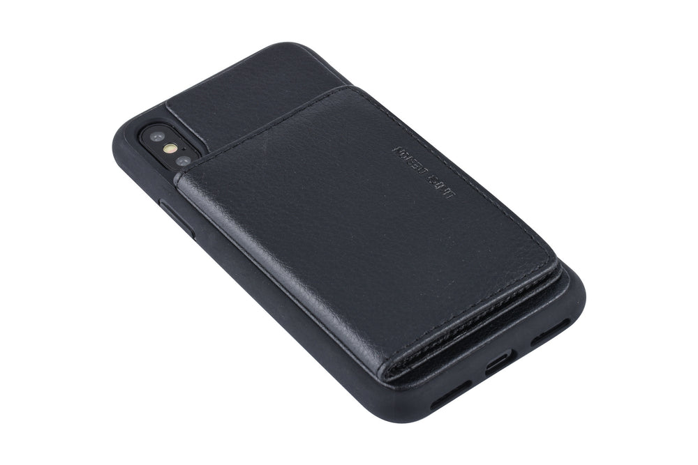 UNIQ Accessory iPhone X Kunstleer Backcover hoesje - Zwart-Hoesjes-Ilumina Benelux
