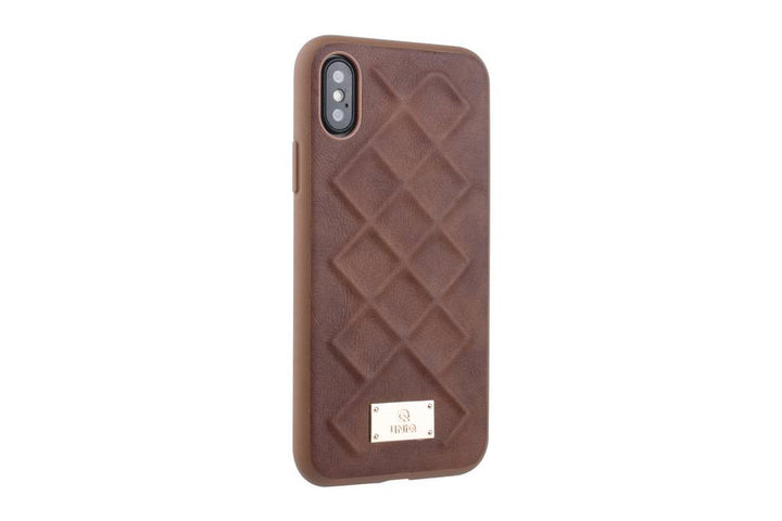 UNIQ Accessory iPhone Xs Kunstleer Hard Case Back cover - Bruin-Hoesjes-Ilumina Benelux
