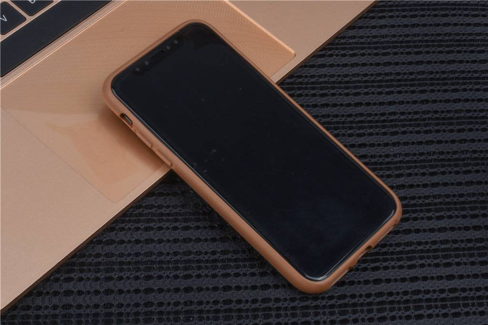 UNIQ Accessory iPhone Xs Kunstleer Hard Case Back cover - Bruin-Hoesjes-Ilumina Benelux