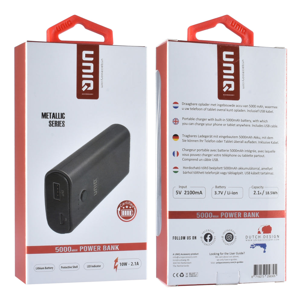 UNIQ Accessory snelle 5000 mAh Power bank met USB-A poort-Powerbank-Ilumina Benelux