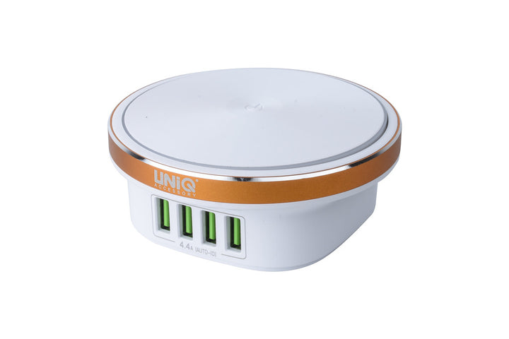 UNIQ Accessory with Led Press Lamp USB 4 ports 4.4A Fast charging - Wit-Oplader-Ilumina Benelux