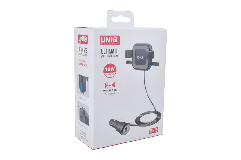 UNIQ Autohouder + Draadloze Oplader - Zwart-Telefoonhouders-Ilumina Benelux