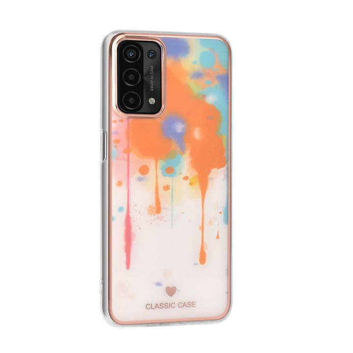 UNIQ Classic Case Oppo A54 5G & A74 5G TPU Backcover hoesje - Graffiti Orange-Hoesjes-Ilumina Benelux