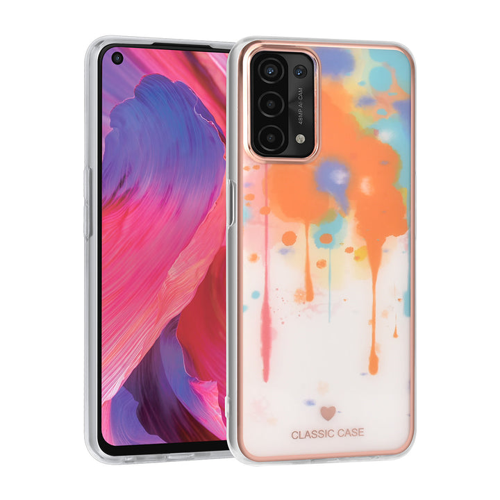 UNIQ Classic Case Oppo A54 5G & A74 5G TPU Backcover hoesje - Graffiti Orange-Hoesjes-Ilumina Benelux