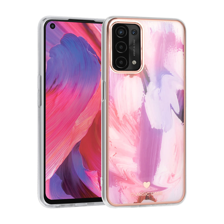 UNIQ Classic Case Oppo A54 5G & A74 5G TPU Backcover hoesje - Graffiti Pink-Hoesjes-Ilumina Benelux