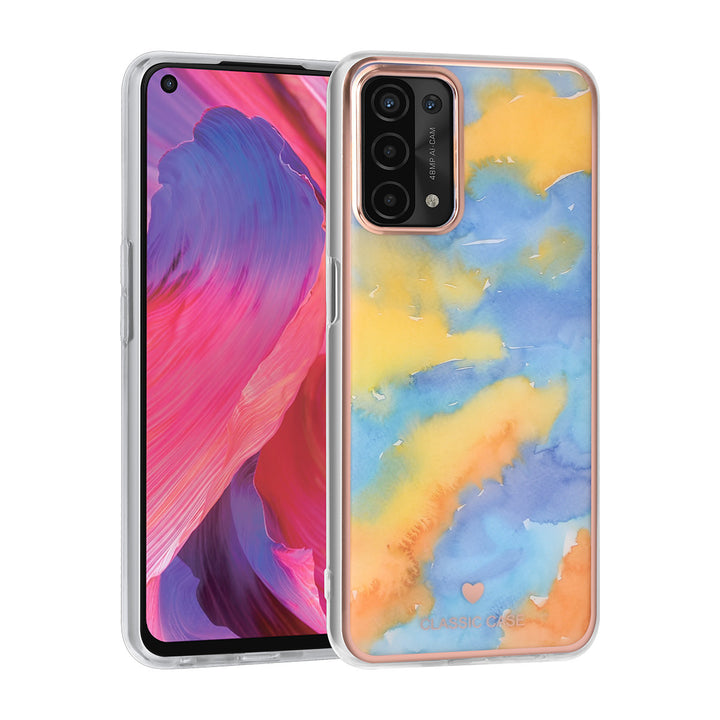 UNIQ Classic Case Oppo A54 5G & A74 5G TPU Backcover hoesje - Marble Yellow-Hoesjes-Ilumina Benelux