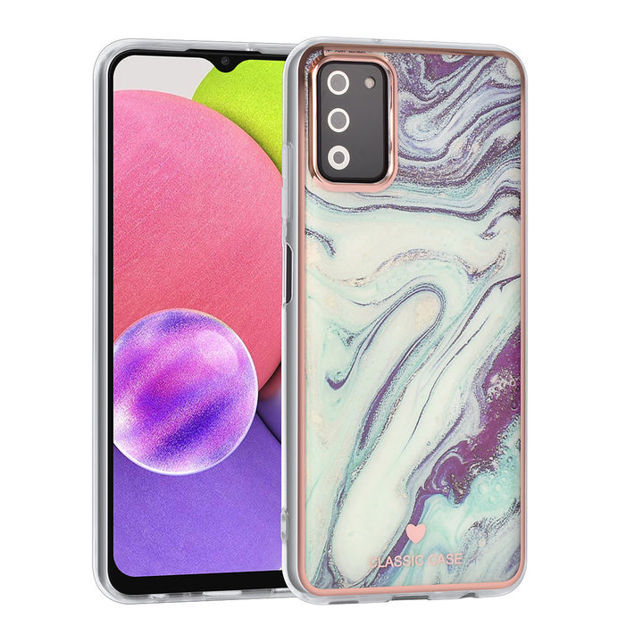 UNIQ Classic Case Samsung Galaxy A03s TPU Backcover hoesje - Marble Aquamarine-Hoesjes-Ilumina Benelux
