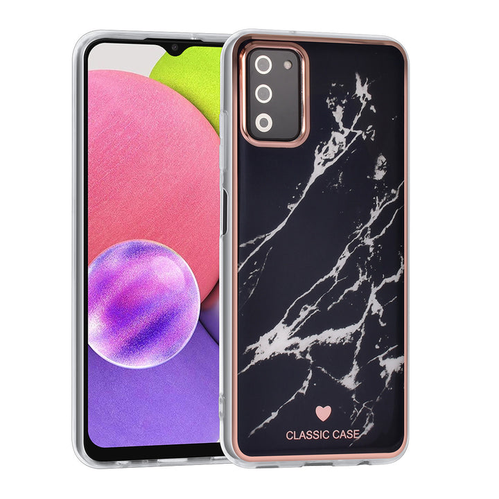 UNIQ Classic Case Samsung Galaxy A03s TPU Backcover hoesje - Marble Black-Hoesjes-Ilumina Benelux