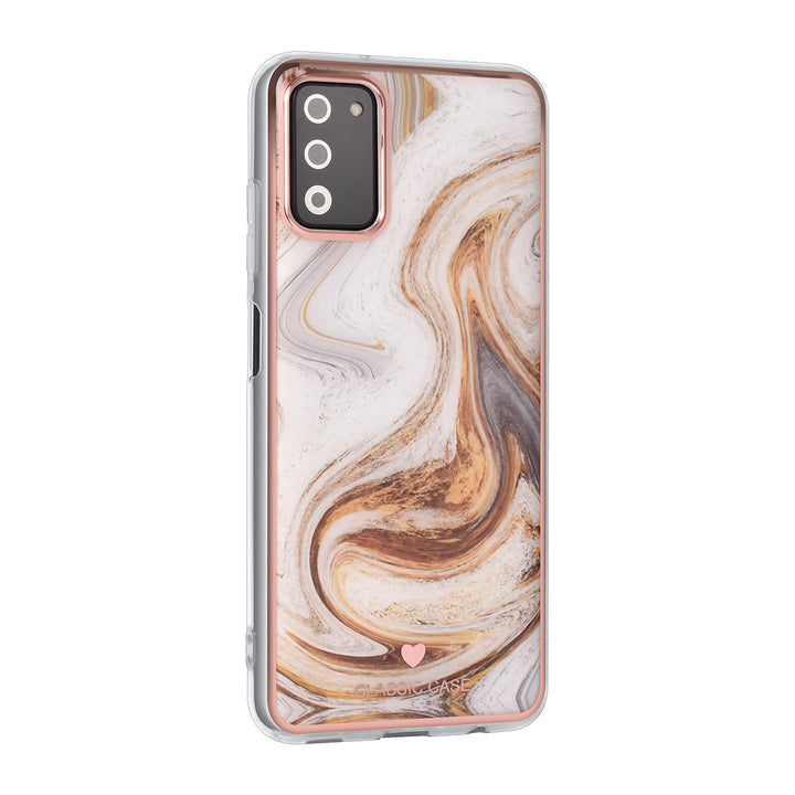 UNIQ Classic Case Samsung Galaxy A03s TPU Backcover hoesje - Marble Brown-Hoesjes-Ilumina Benelux