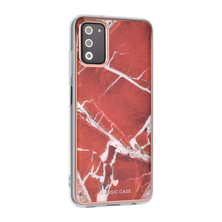 UNIQ Classic Case Samsung Galaxy A03s TPU Backcover hoesje - Marble Red-Hoesjes-Ilumina Benelux
