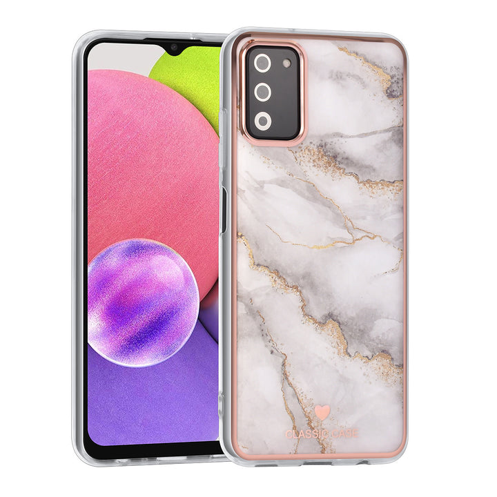UNIQ Classic Case Samsung Galaxy A03s TPU Backcover hoesje - Marble White-Hoesjes-Ilumina Benelux