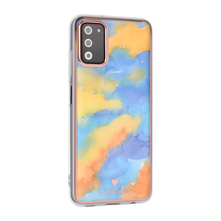UNIQ Classic Case Samsung Galaxy A03s TPU Backcover hoesje - Marble Yellow-Hoesjes-Ilumina Benelux