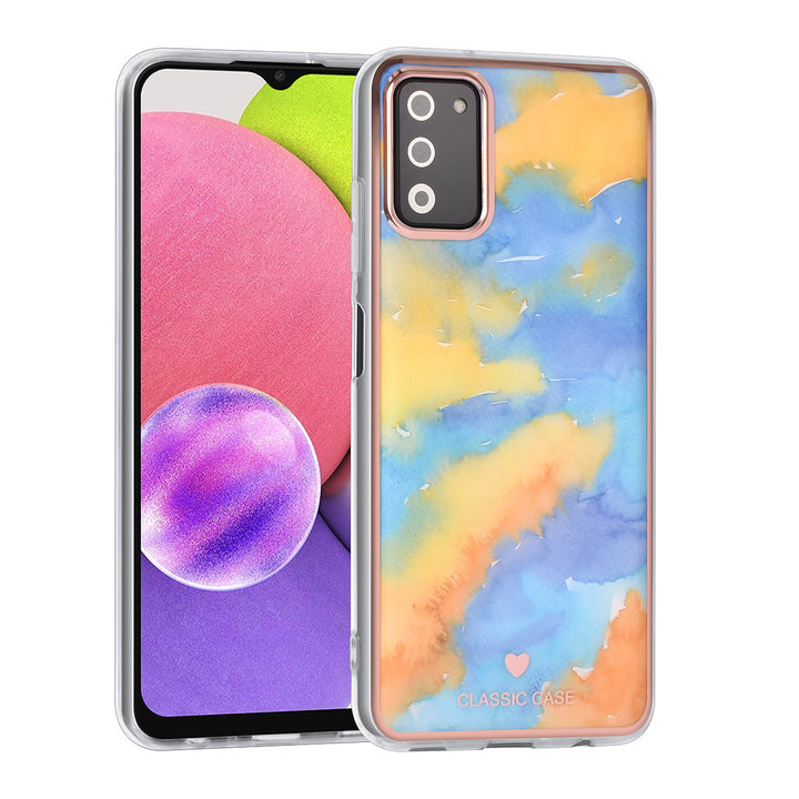 UNIQ Classic Case Samsung Galaxy A03s TPU Backcover hoesje - Marble Yellow-Hoesjes-Ilumina Benelux
