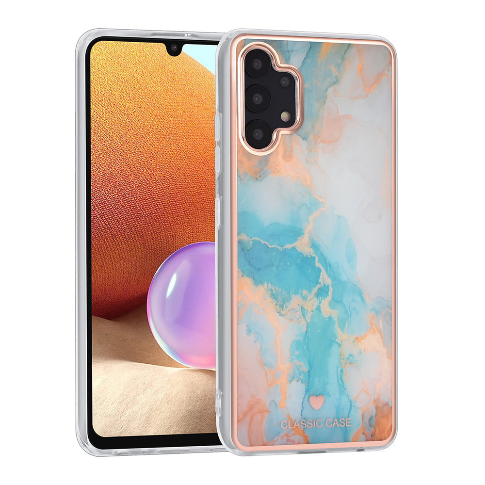 UNIQ Classic Case Samsung Galaxy A32 4G TPU Backcover hoesje - Marble Blue-Hoesjes-Ilumina Benelux