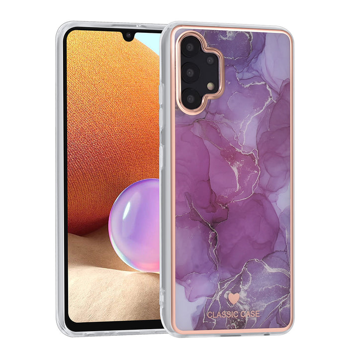 UNIQ Classic Case Samsung Galaxy A32 4G TPU Backcover hoesje - Marble Purple-Hoesjes-Ilumina Benelux
