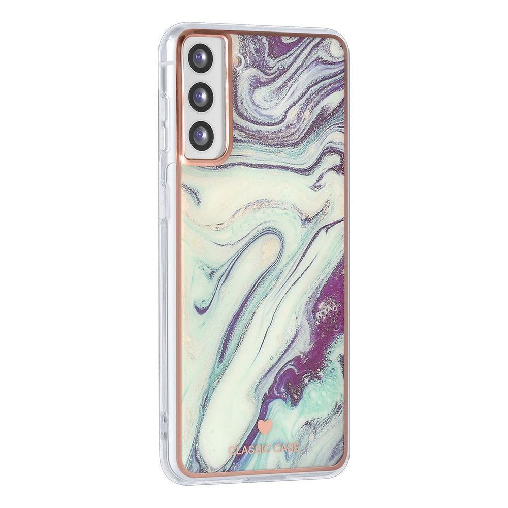 UNIQ Classic Case Samsung Galaxy S21 Plus TPU Back Cover hoesje - Marble Aquamarine-Hoesjes-Ilumina Benelux