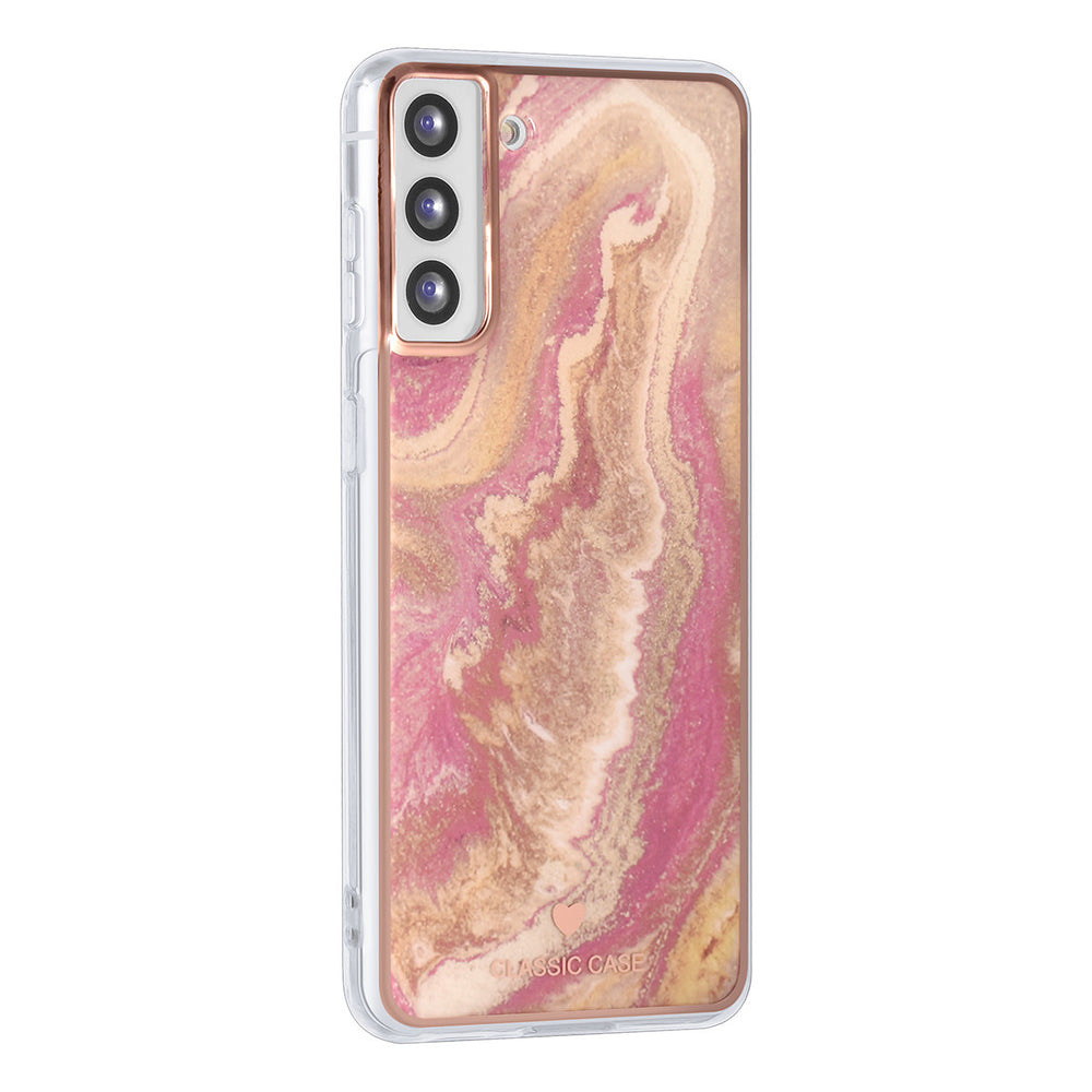 UNIQ Classic Case Samsung Galaxy S21 Plus TPU Backcover hoesje - Marble Pink-Hoesjes-Ilumina Benelux