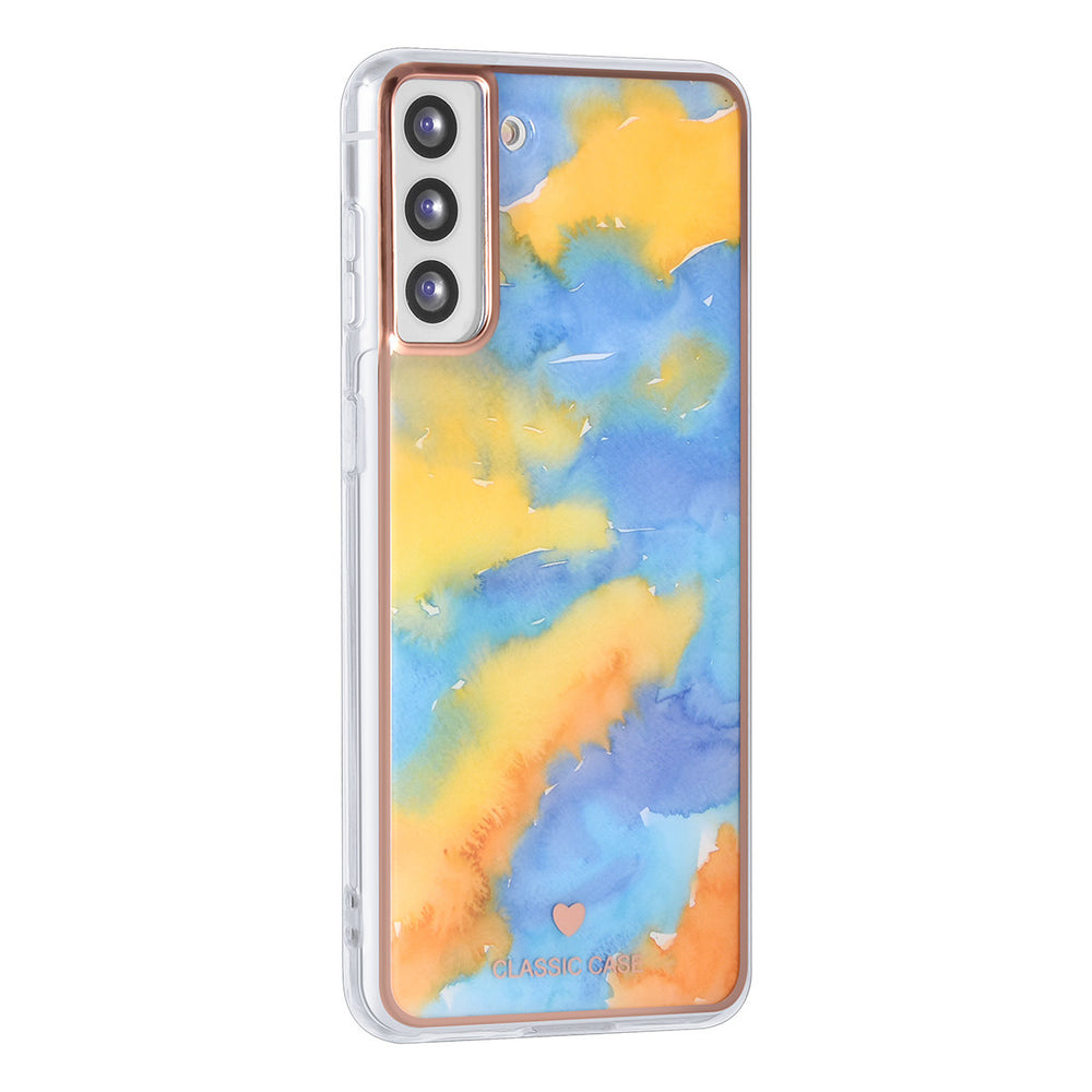 UNIQ Classic Case Samsung Galaxy S21 Plus TPU Backcover hoesje - Marble Yellow-Hoesjes-Ilumina Benelux