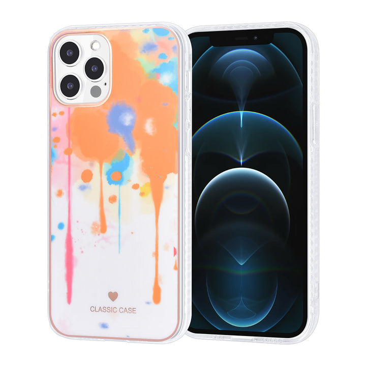 UNIQ Classic Case iPhone 12 - 12 Pro TPU Backcover hoesje - Graffiti Orange-Hoesjes-Ilumina Benelux