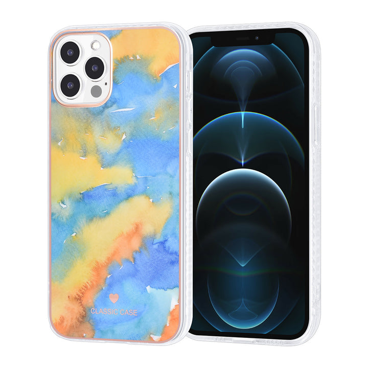 UNIQ Classic Case iPhone 12 - 12 Pro TPU Backcover hoesje - Marble Yellow-Hoesjes-Ilumina Benelux