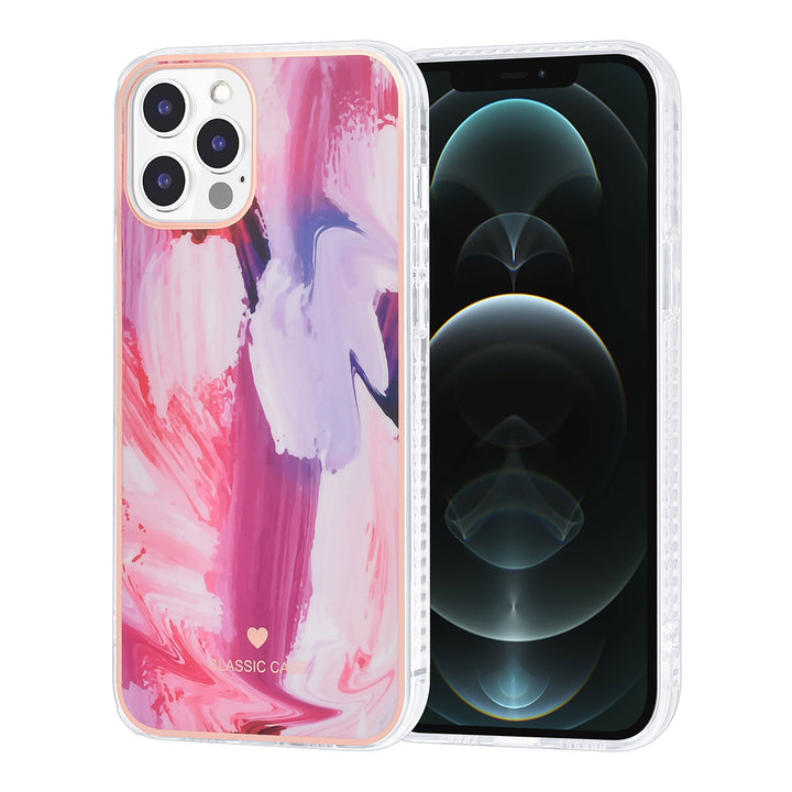 UNIQ Classic Case iPhone 12 Pro Max TPU Backcover hoesje - Graffiti Pink-Hoesjes-Ilumina Benelux