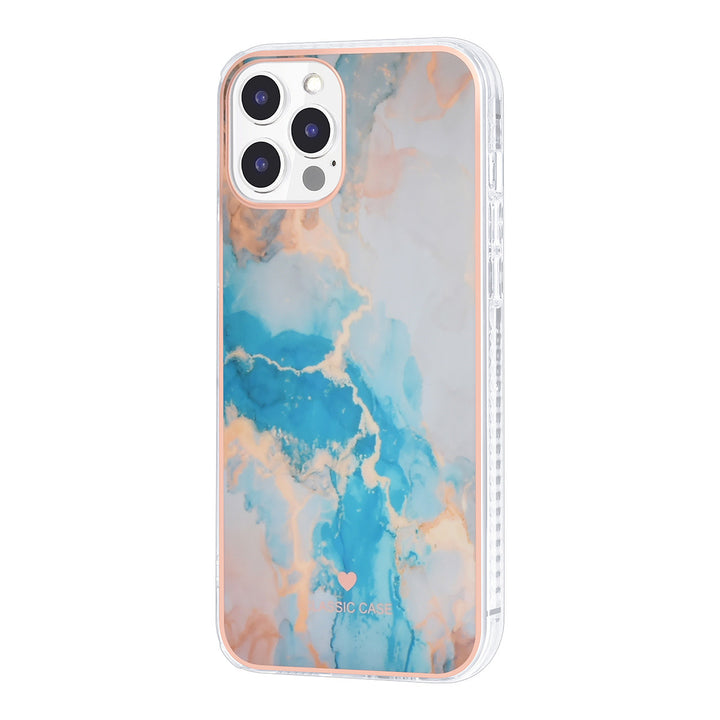 UNIQ Classic Case iPhone 12 Pro Max TPU Backcover hoesje - Marble Blue-Hoesjes-Ilumina Benelux