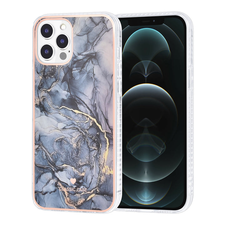 UNIQ Classic Case iPhone 12 Pro Max TPU Backcover hoesje - Marble Grey-Hoesjes-Ilumina Benelux