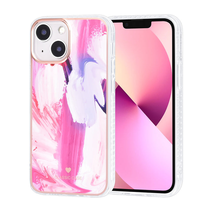 UNIQ Classic Case iPhone 13 Mini TPU Back Cover hoesje - Graffiti Pink-Hoesjes-Ilumina Benelux