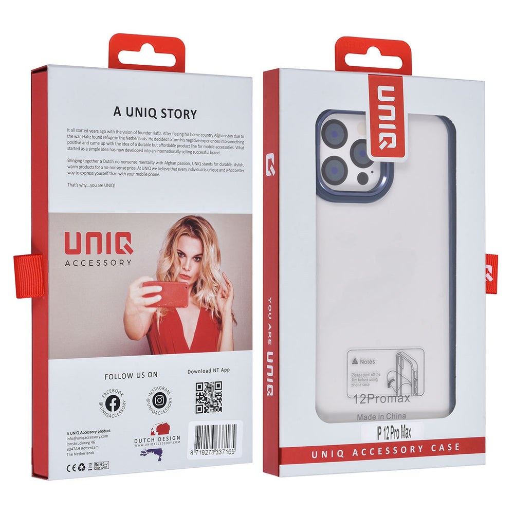 UNIQAccessory iPhone 12 Pro Max Backcover hoesje - Blauw-Hoesjes-Ilumina Benelux