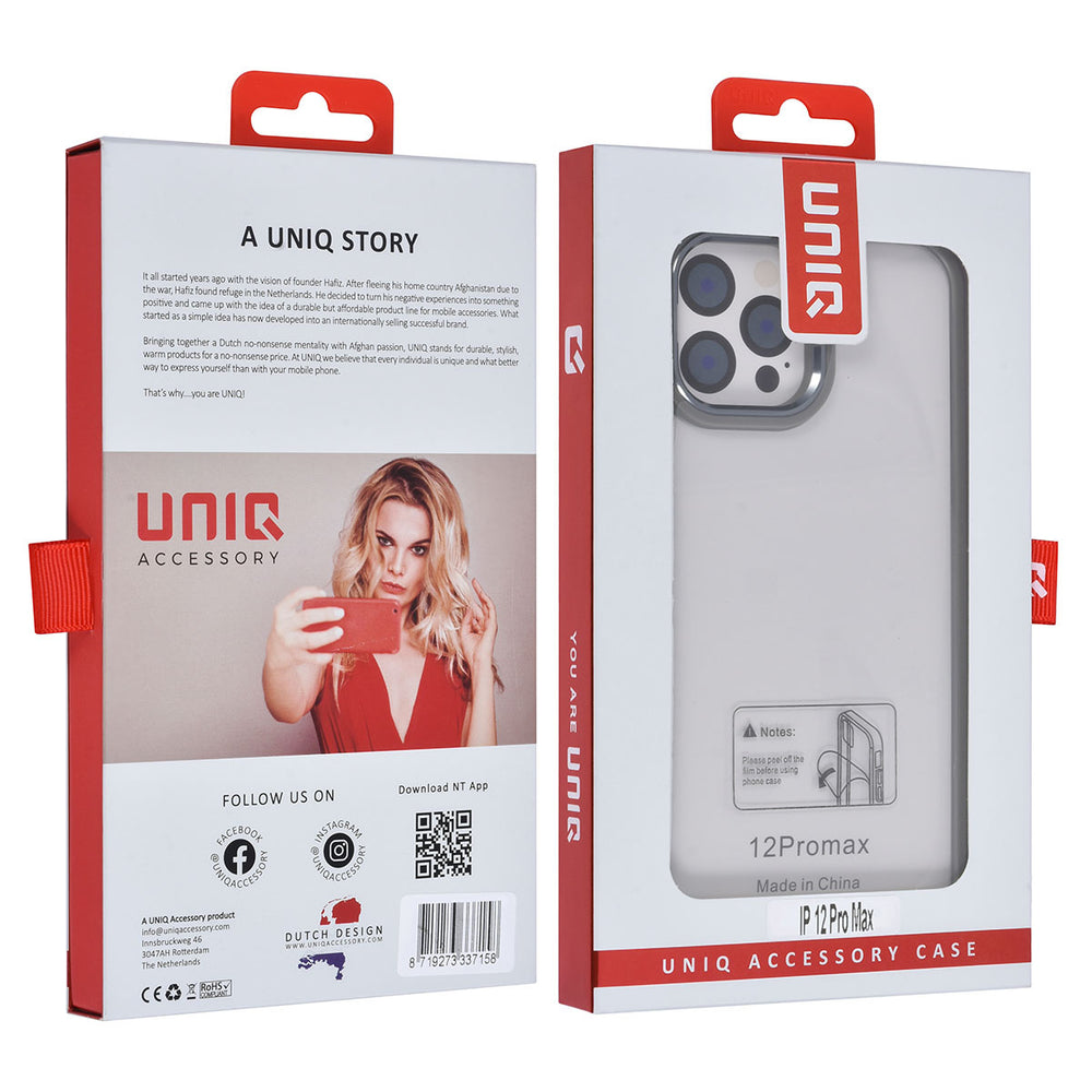 UNIQAccessory iPhone 12 Pro Max Backcover hoesje - Grijs-Hoesjes-Ilumina Benelux