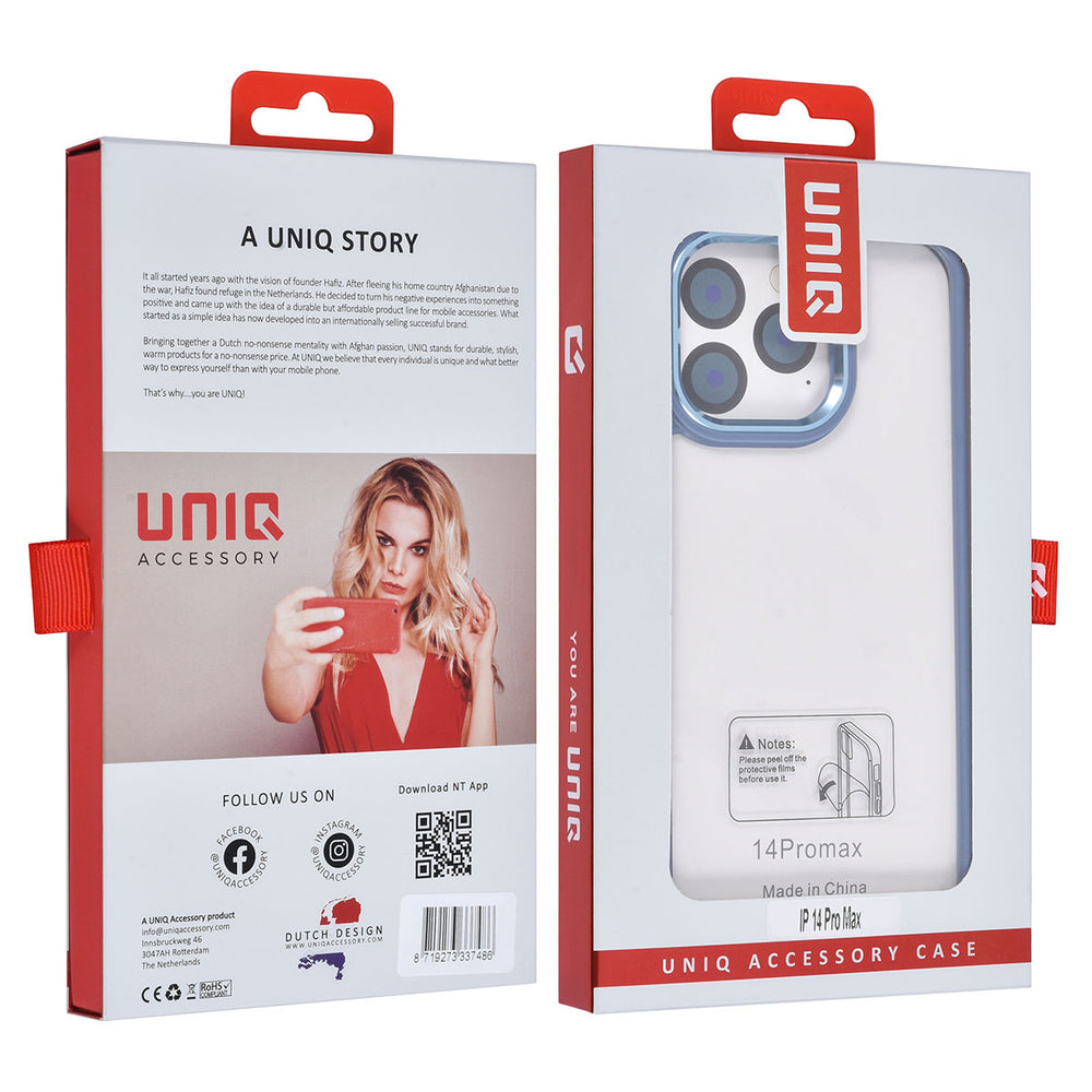 UNIQAccessory iPhone 14 Pro Max Backcover hoesje - LichtBlauw-Hoesjes-Ilumina Benelux