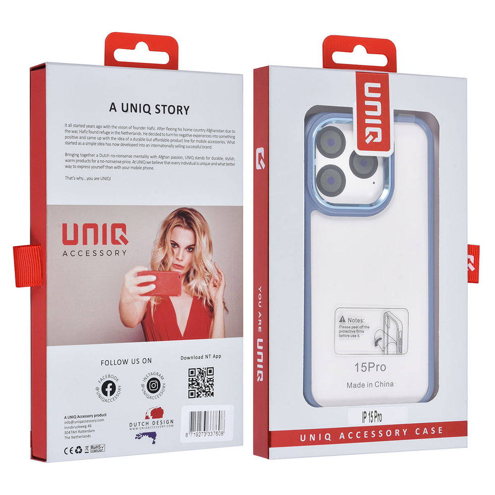 UNIQAccessory iPhone 15 Pro Backcover hoesje - LichtBlauw-Hoesjes-Ilumina Benelux