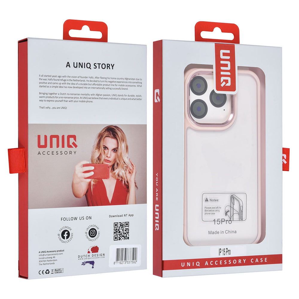 UNIQAccessory iPhone 15 Pro Backcover hoesje - Roze-Hoesjes-Ilumina Benelux