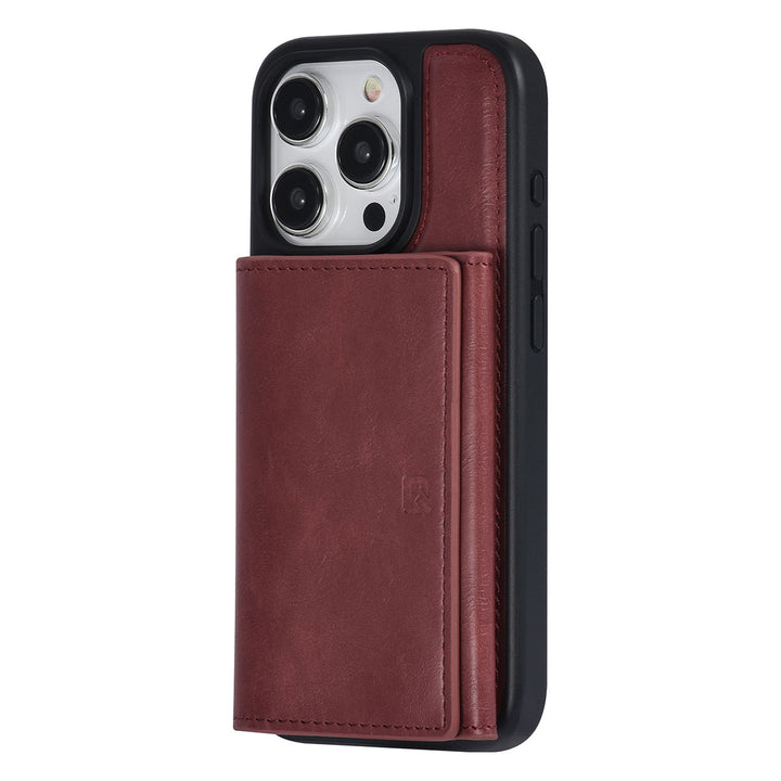 UNIQAccessory iPhone 15 Pro Backcover hoesje met afneembare Pasjeshouder - Rood-Hoesjes-Ilumina Benelux