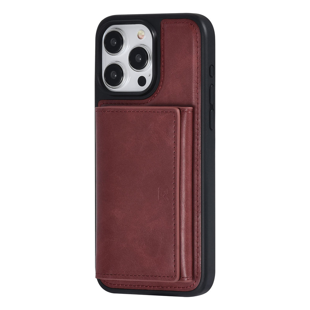 UNIQAccessory iPhone 15 Pro Max Backcover hoesje met afneembare Pasjeshouder - Rood-Hoesjes-Ilumina Benelux