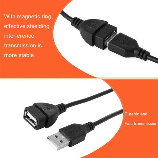USB 3.0 Verlengkabel – 5 Meter – Hoge Snelheid Dataoverdracht – PC & Laptop Compatibel – Zwart-Verlengkabel-Ilumina Benelux