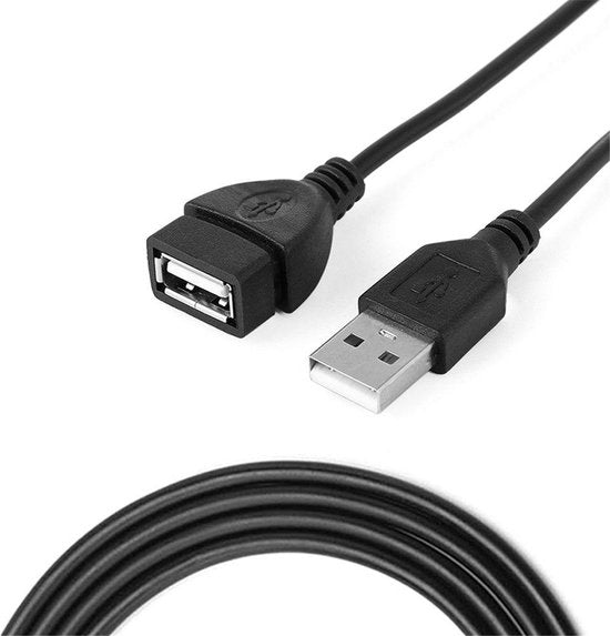 USB 3.0 Verlengkabel – 5 Meter – Hoge Snelheid Dataoverdracht – PC & Laptop Compatibel – Zwart-Verlengkabel-Ilumina Benelux