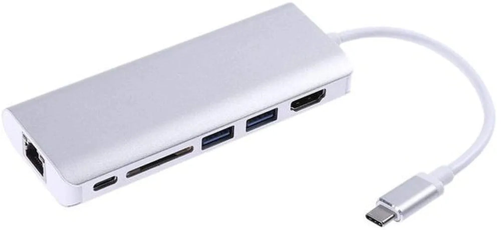 USB-C Hub – 6-in-1 Adapter – 4K HDMI – 1Gbps Ethernet – 60W PD – Geschikt voor MacBook & USB-C laptops-Ilumina Benelux