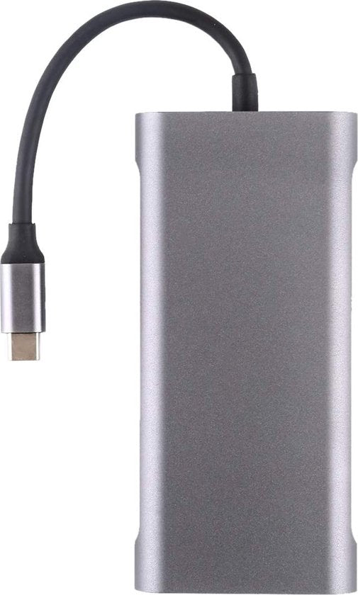 USB-C Hub Docking Station – 11-in-1 – HDMI 4K & VGA – LAN – 4x USB 3.0 – USB-C PD 87W – SD/TF – Zwart-Ilumina Benelux