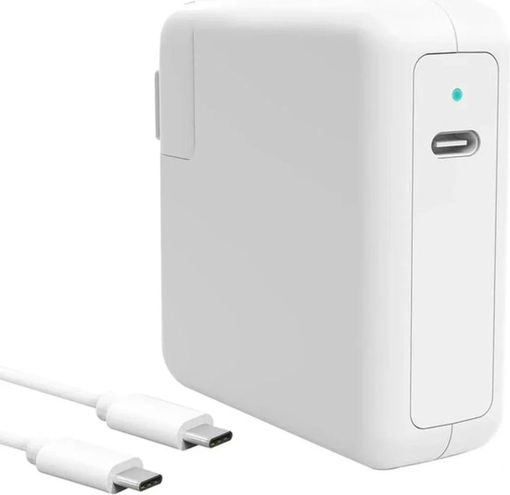 USB-C Oplader – Geschikt voor MacBook Air & Pro – 61W Snellader Adapter – 2M USB-C kabel – Wit-Voedingsadapter-Ilumina Benelux
