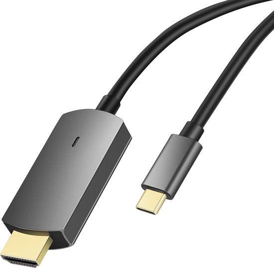 USB-C naar HDMI Kabel – Geschikt voor MacBook, Samsung, Huawei, Dell, HP, Lenovo, iPad Pro – 1.8 Meter – 4K Ultra HD – Zwart-Ilumina Benelux