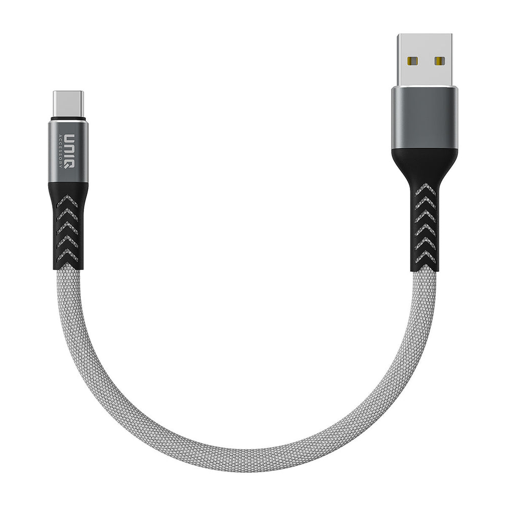 USB Type-C Cable 20cm snellader dataoverdracht Grijs - Nylon-USB-Kabels-Ilumina Benelux