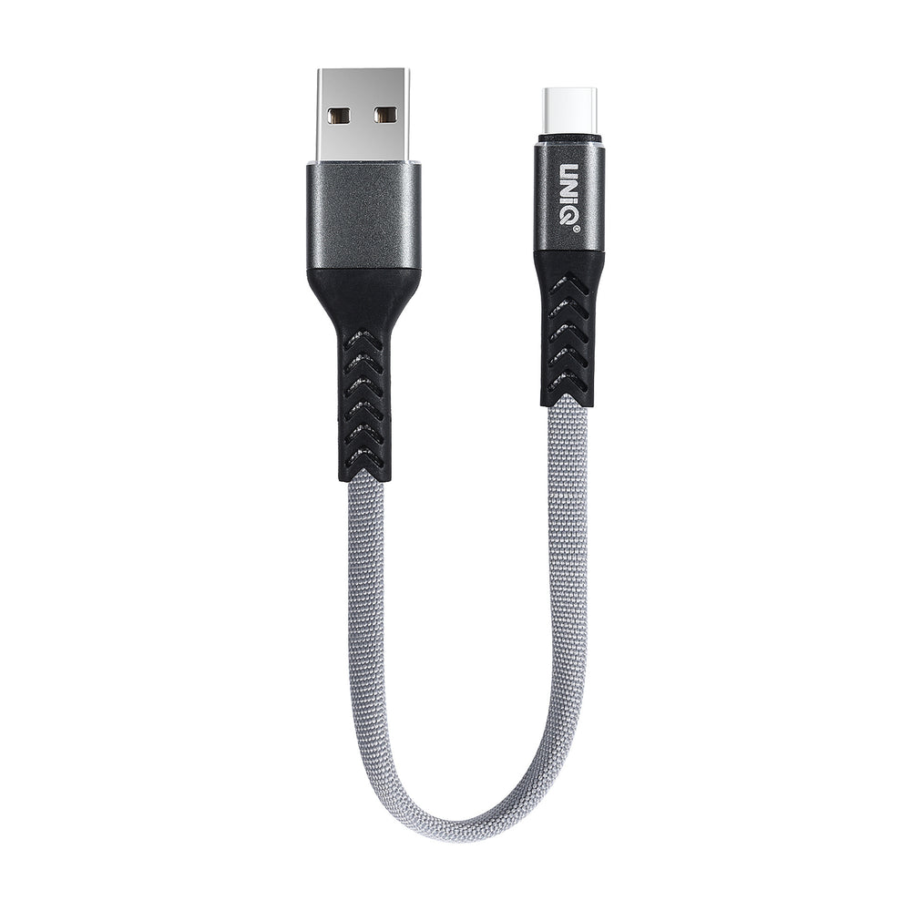 USB Type-C Cable 20cm snellader dataoverdracht Grijs - Nylon-USB-Kabels-Ilumina Benelux
